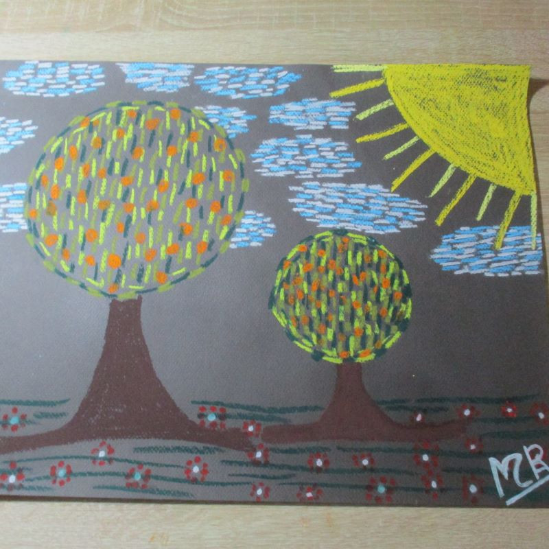 lámina de pastel "paisaje"