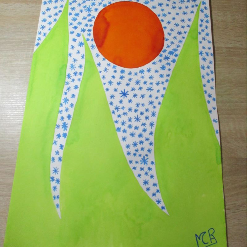 lámina de acuarela "paisaje mago"