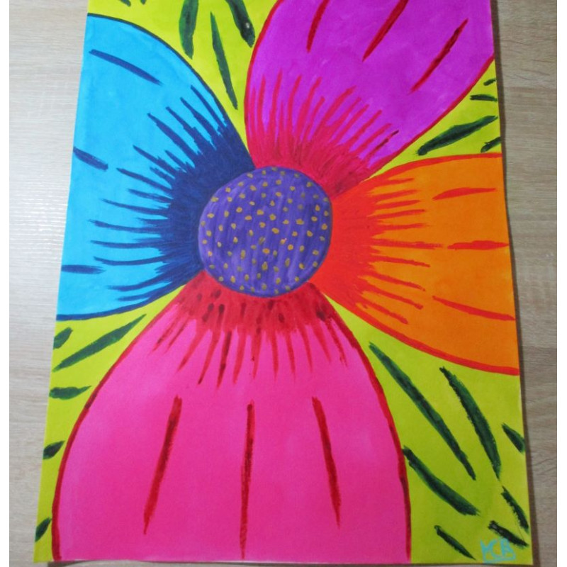 lámina de acuarela "flor"