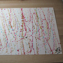 Lámina de acuarela "drip de...