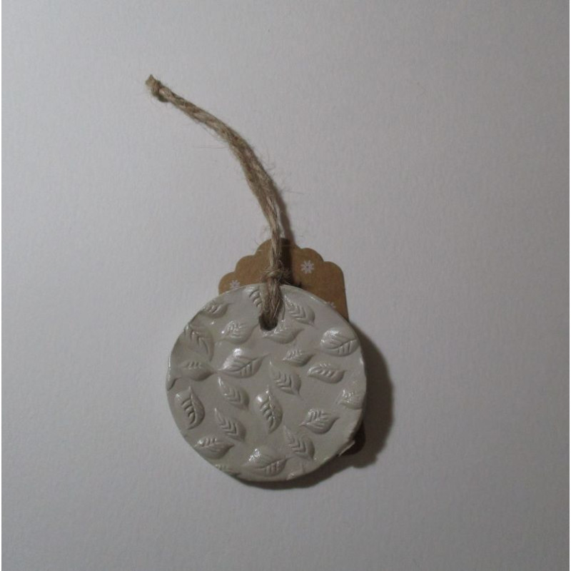 Colgante de cerámica mediano hojas