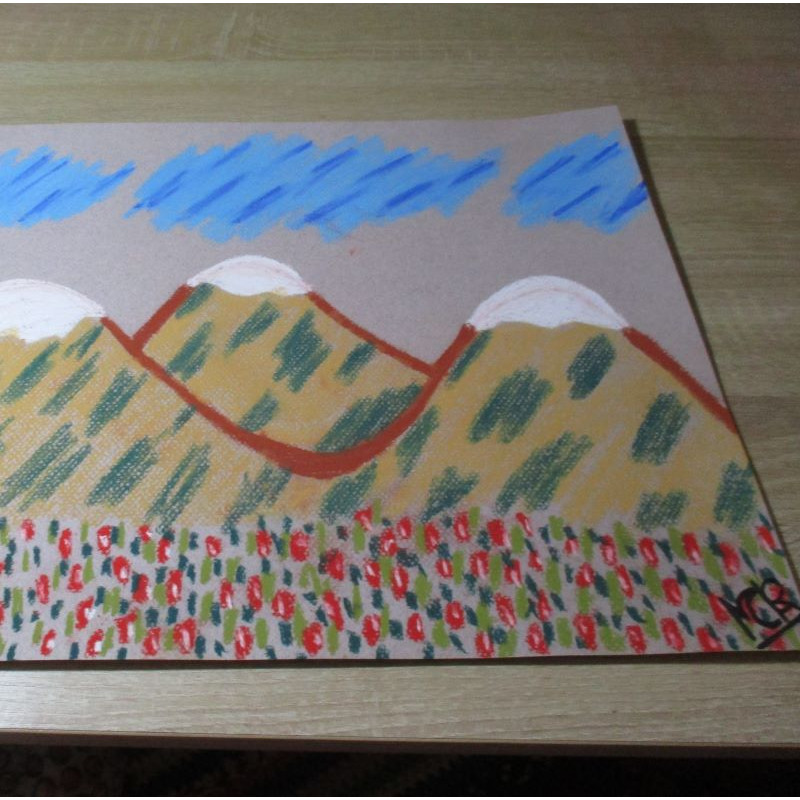 Lámina de pastel "Montañas"