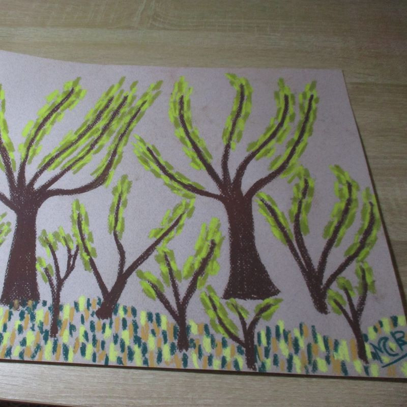 Lámina de pastel "Arboleda"