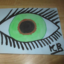 Lámina de acuarela "ojo"