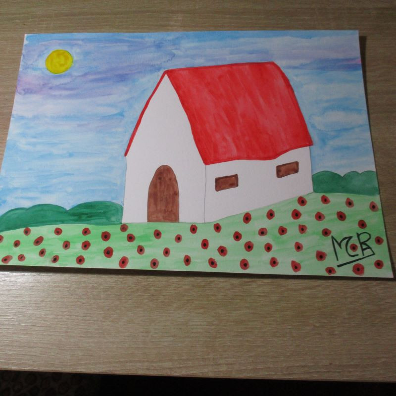 Lámina de acuarela "Casa"