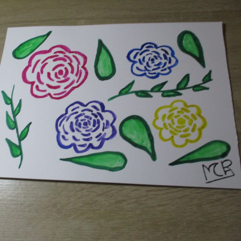 Lamina de acuarela floral 2
