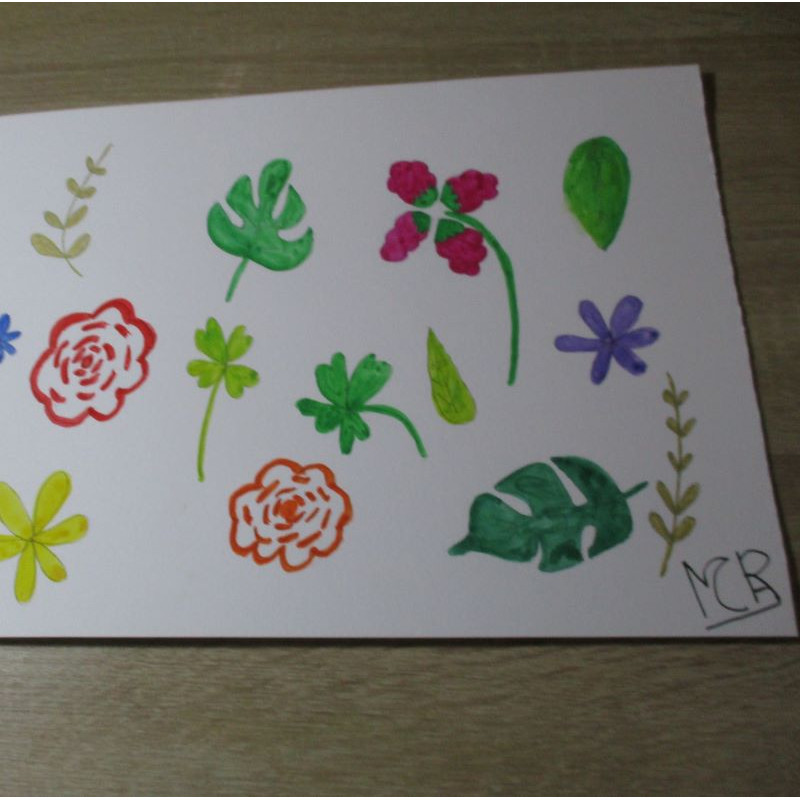 Lámina de acuarela "Flores 2"