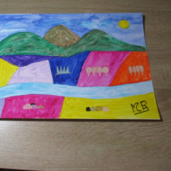 "Montaña original de color 8"