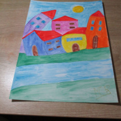 Lámina de acuarela "Ciudad 2"