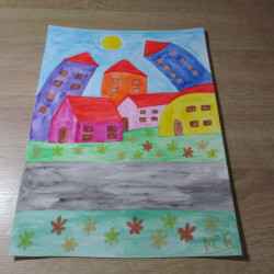 Lámina de acuarela "Ciudad 3"