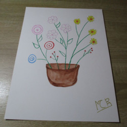 Lámina de acuarela "Florero"