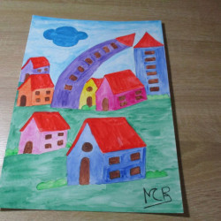 Lámina de acuarela "Ciudad 6"