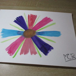 Flor original de acuarela