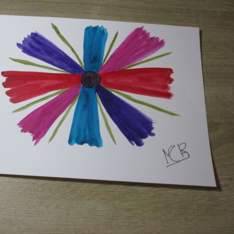 Flor original de acuarela 2
