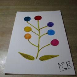 Flor original de acuarela 4