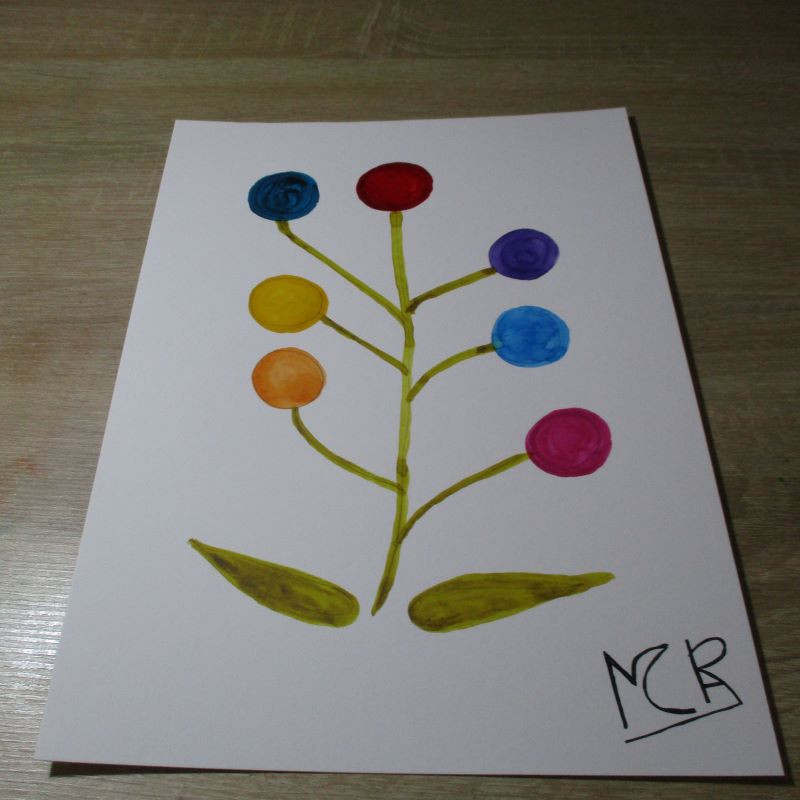 Flor original de acuarela 4
