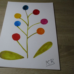 Flor original de acuarela 5