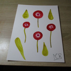 Flor original de acuarela 8