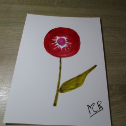 Flor original de acuarela 9