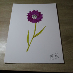 Flor original de acuarela 10