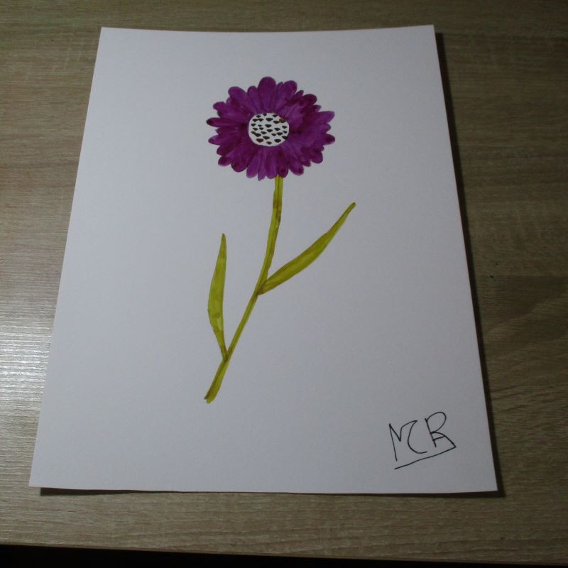 Flor original de acuarela 12