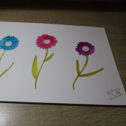 Flor original de acuarela 11