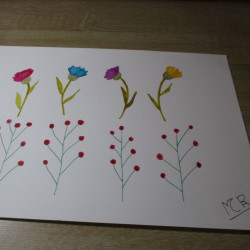 Flor original de acuarela 12