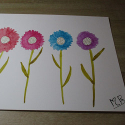 Flor original de acuarela 14