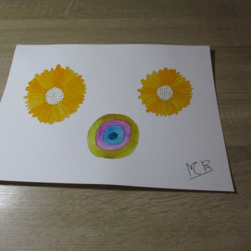 Flor original de acuarela 15