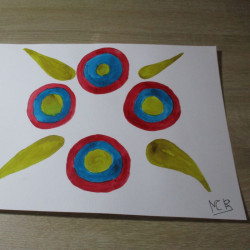 Flor original de acuarela 16
