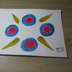 Flor original de acuarela 17