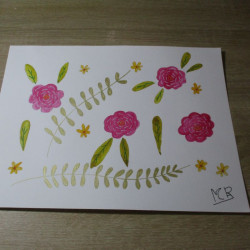 Flor original de acuarela 18