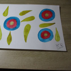 Flor original de acuarela 19