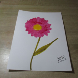 Flor original de acuarela 22