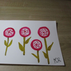 Flor original de acuarela 21