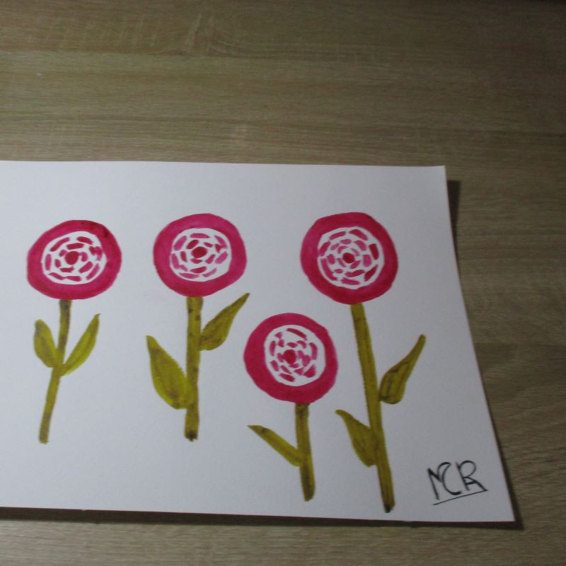 Flor original de acuarela 21