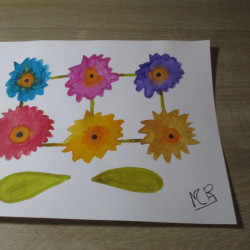 Flor original de acuarela 23