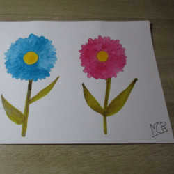 Flor original de acuarela 25