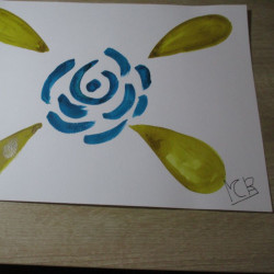 Flor original de acuarela 27