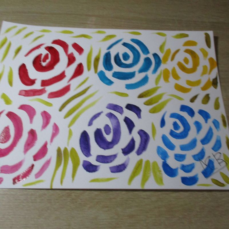 Flor original de acuarela 27