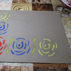 Lámina pastel "Rosas de...