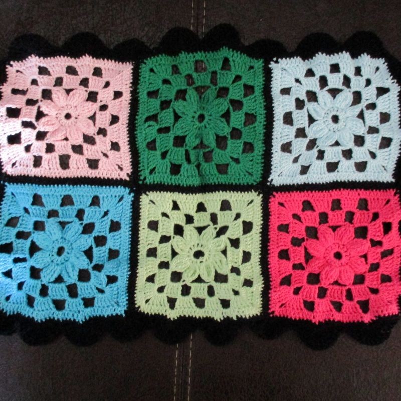 tapete patchwork con flores