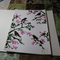 Pintura con pájaros 1