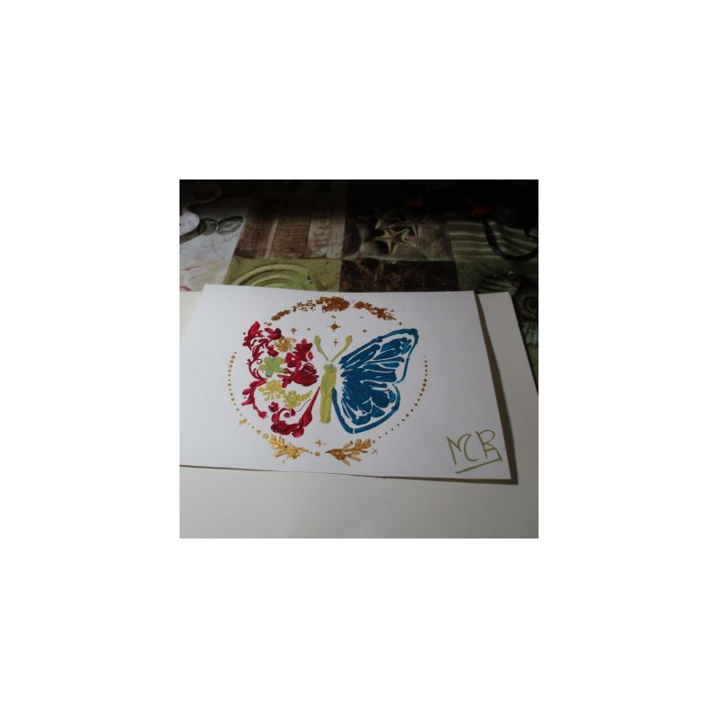Pintura con mariposa 2