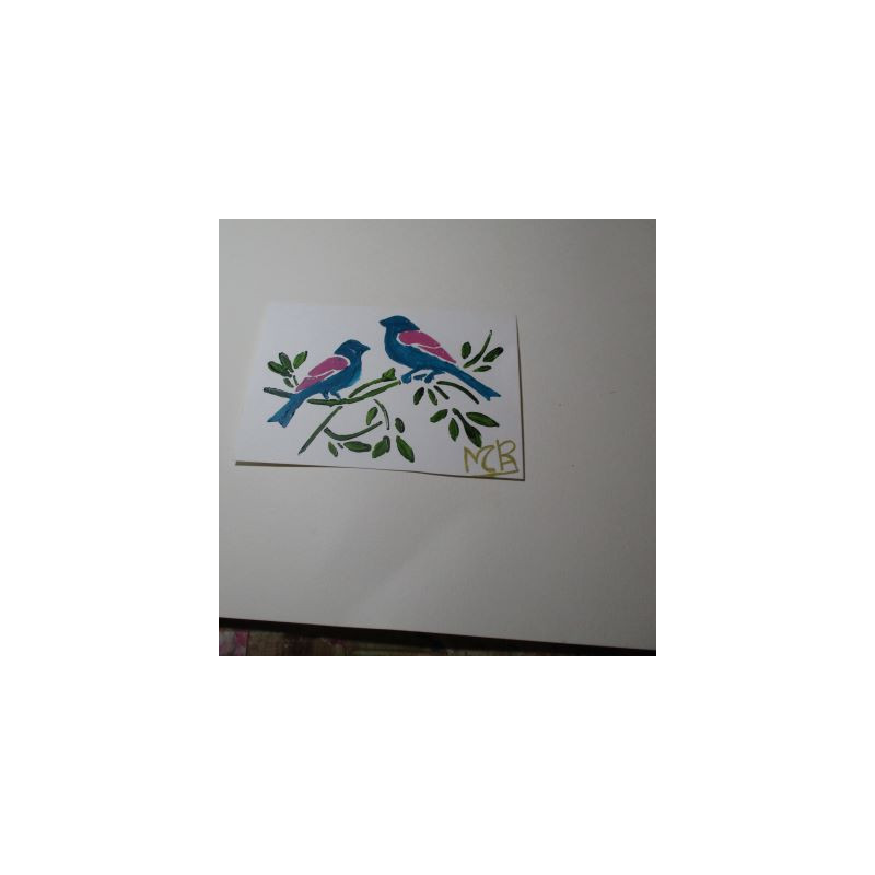 Pintura con pájaros 2