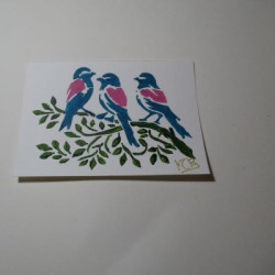 Pintura con pájaros 3