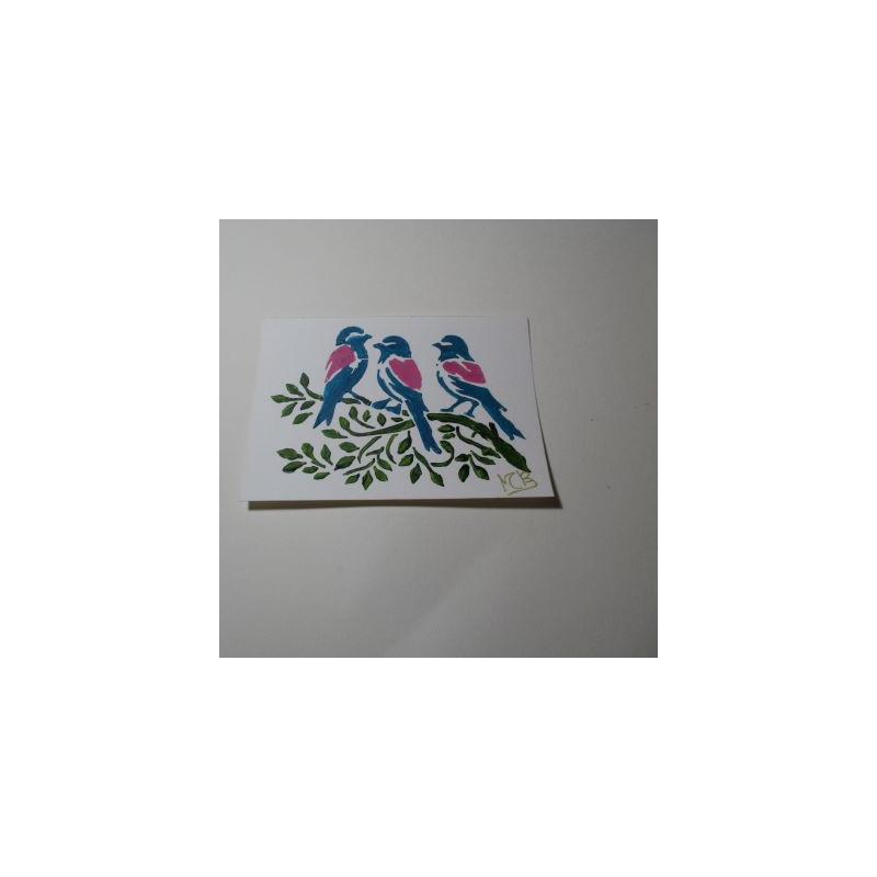 Pintura con pájaros 3