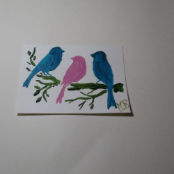 Pintura con pájaros 4