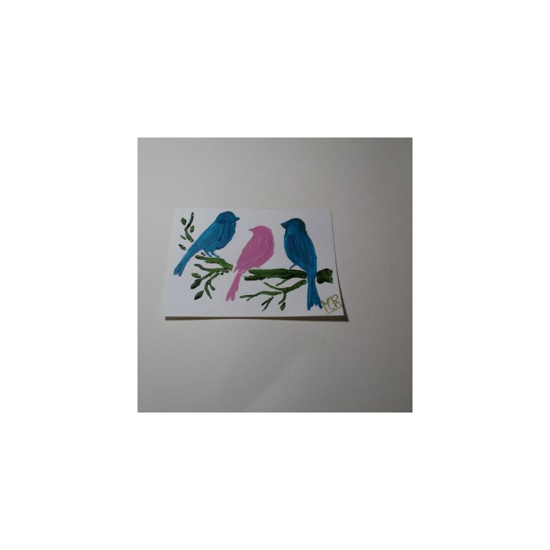 Pintura con pájaros 4