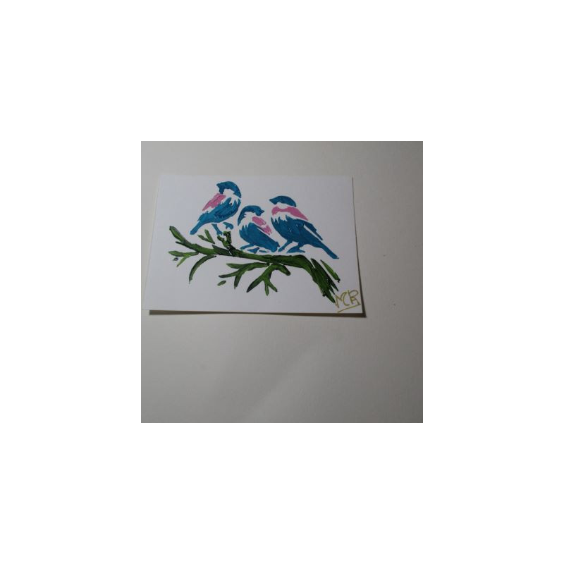 Pintura con pájaros 5